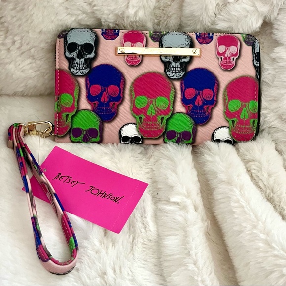Betsey Johnson Handbags - Betsey Johnson Multicolor SKULL Wallet🖤💀